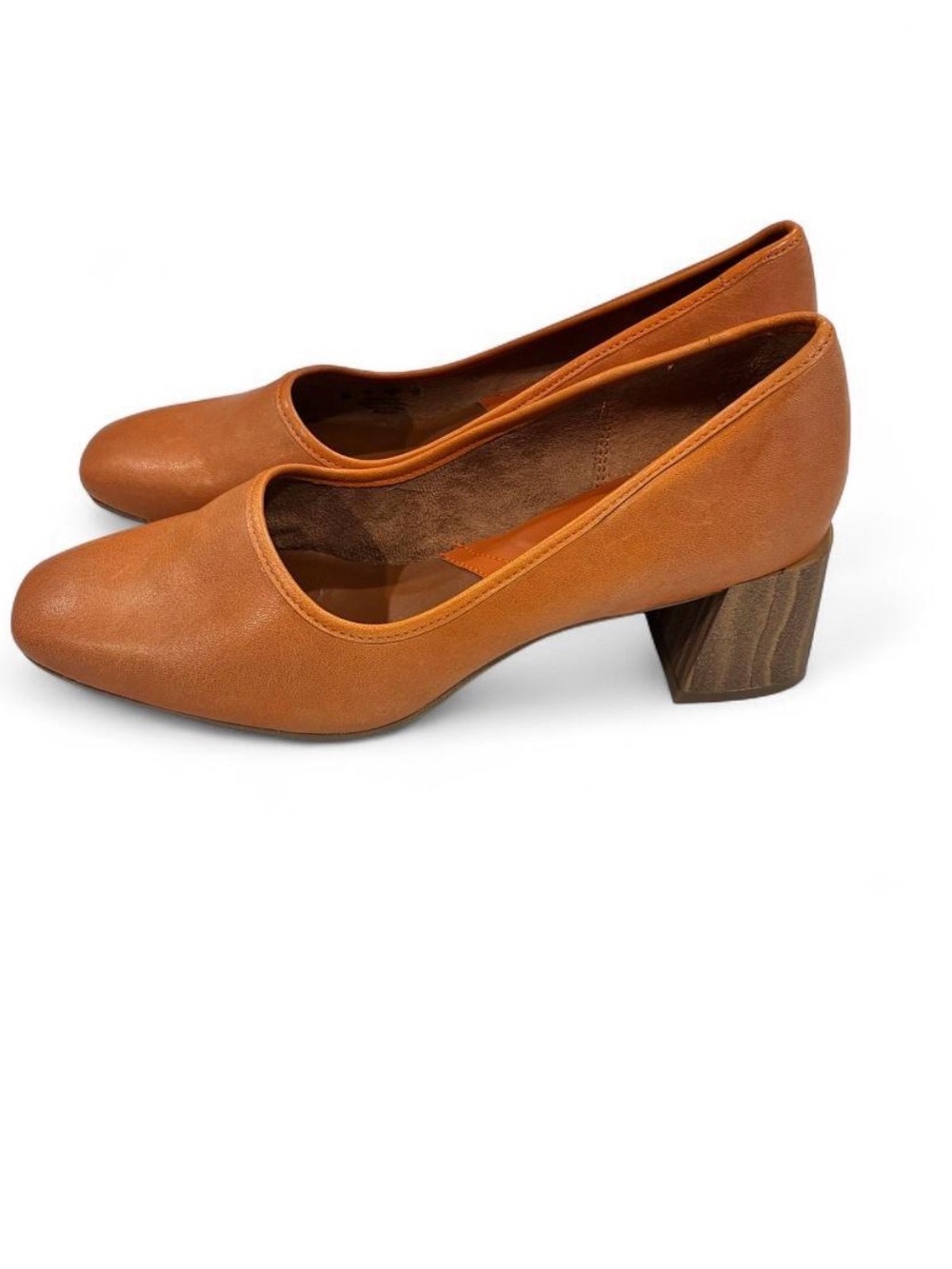 Franco Sarto Tan Block Heel Pumps
